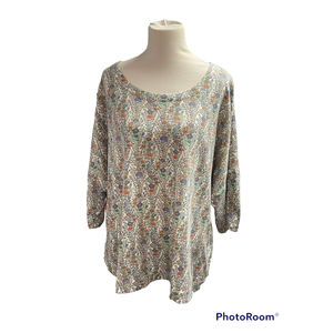 Rose & Olive Floral Tunic Women's Size 2X